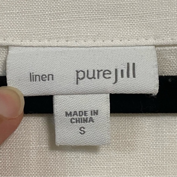 PureJill Linen Kimono style Watercolor floral print Top Size Small - Picture 8 of 11